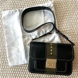 MICHAEL KORS Sloan Editor Studded Leather Shoulder Bag